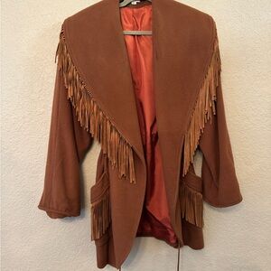 Fringed Brown Cowgirl Jacket